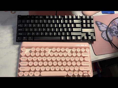 ASMR Vlogmas Day 7| Mechanical keyboard vs. Wireless floating keyboard- no talking