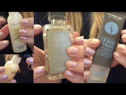ASMR Travel Beauty Products (Whispering, Tapping, Lid Sounds)