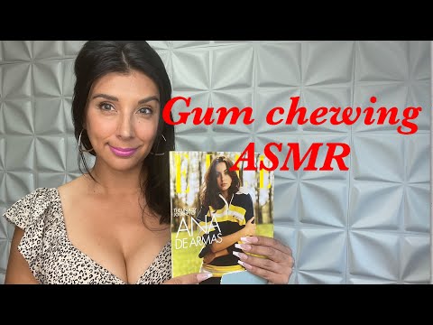 Gum chewing /ASMR/ magazine flip through