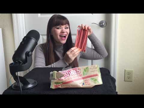 ASMR RED VINES REVIEW candy made simple TASTE TEST whispering | Satisfying Sunny Sounds