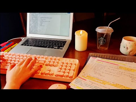 Study with Me | lofi, typing + writing sounds