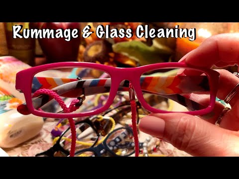 ASMR Request/Eyeglass cleaning & rummage (No talking) Crackling candle.