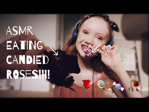 ASMR~ Eating CANDIED ROSES!!!| Crunchy 🌹