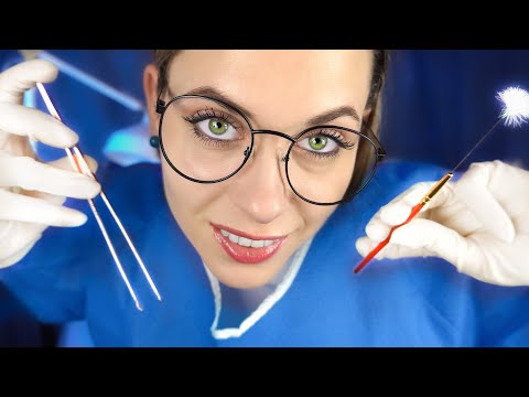 ASMR hospital Unclogging your Ears, Otoscope, Ear Exam & Cleaning,  Roleplay for SLEEP