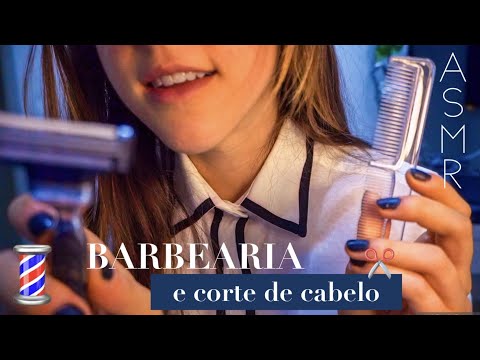 ASMR roleplay BARBEARIA e CORTE DE CABELO ultra relaxante!