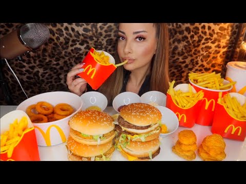 POPÜLER ASMR YİYECEKLERİ MCDONALD'S🍔 | Big Mac, McChiken, McNuggets, McBites | TÜRKÇE ASMR MUKBANG