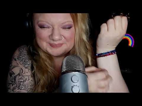 ASMR skin sounds and heavy breathing (no talking)