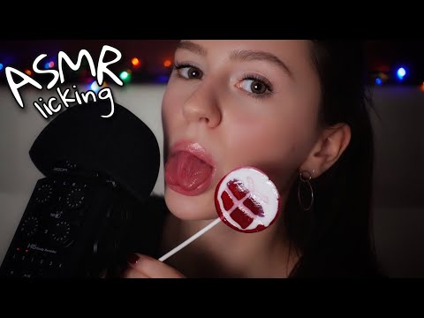 ASMR Lollipop Licking 🍭 АСМР Звуки Рта и Ликинг 👅 Mouth Sounds & Zoom H6 😴