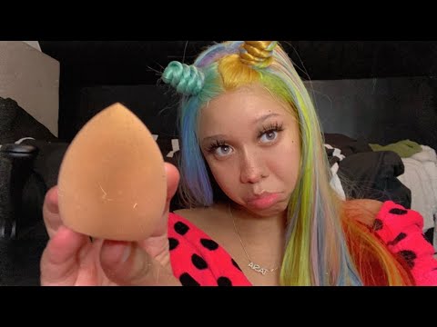 ASMR | toxic friend does you makeup for your sugar daddy funeral