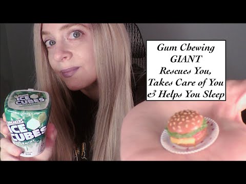 [ASMR] Gum Chewing GIANT Rescues You, Cares For You & Helps You Sleep | Personal Attention
