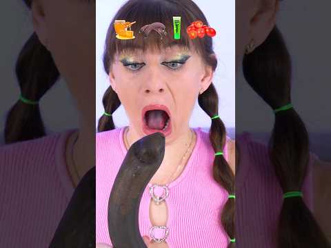 ASMR Eating Emoji Wasabi, Banana Mukbang #shorts
