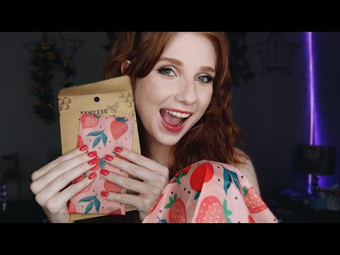 ASMR | Beeswax Wrap Triggers 🐝 (a personal favourite) Sticky, Tapping, Scrunching & More ✨