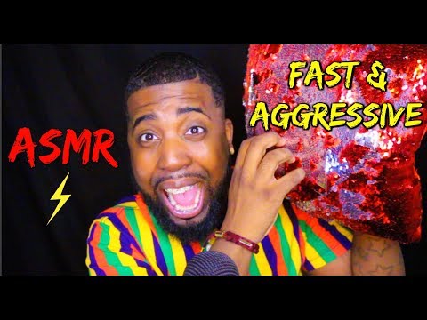 ASMR | FAST & AGGRESSIVE TRIGGERS FOR STRONG TINGLES ⚡ (FAST TALKING) 🔥