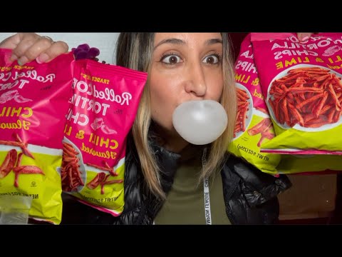 I Cleared the Shelves 🫣🤭 ASMR Trader Joe’s Gum Chewing Grocery Haul (Tapping,Scratching,Crinkles)