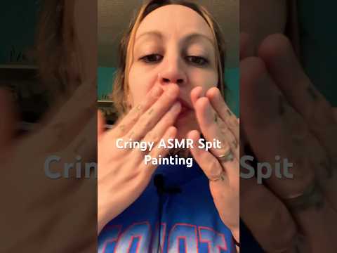 ASMR fast and aggressive spit painting-but it’s cringy 🫣🫠 #shortsfeed #youtubeshorts