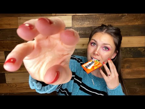 ASMR- TINGLY GUM CHEWING + SMACKING😜🤤 (w/ tapping + various triggers) **HIGHLY REQUESTED