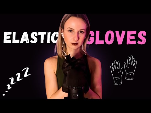4K ASMR | Black Elastic Gloves (100% Sensitivity)