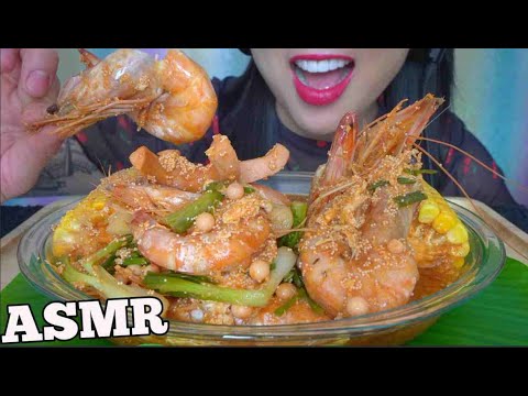 ASMR THAI STYLE SEAFOOD BOIL *SHRIMP, CORN, FISH EGGS (EATING SOUNDS) NO TALKING | SAS-ASMR