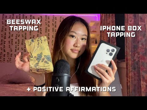ASMR iphone box tapping, beewax tapping, positive affirmations (ItzMutual’s custom video)