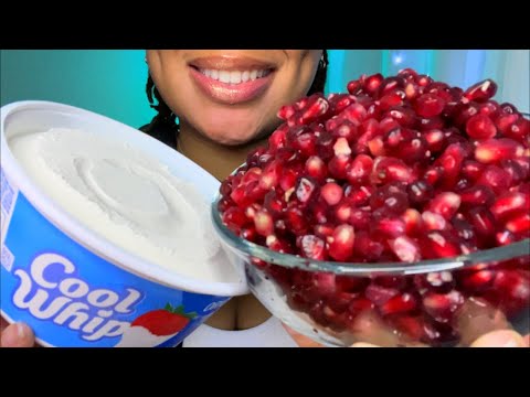 ASMR | Cool Whip & Pomegranate 😮‍💨 Satisfying Crunch