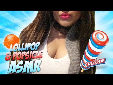 ASMR Popsicle  Cyclone and Orange Lollipop ~ Eating Sounds