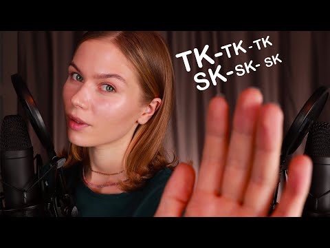 [ASMR] Hand Movements & Mouth Sounds Tk-Sk (Delayed Sounds)