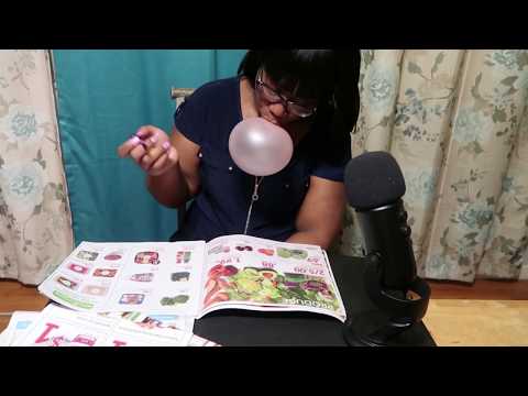 ASMR | CHEWING GUM | BLOWING BUBBLES | FLIPPING THROUGH SALE ADS #1