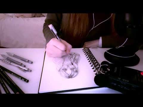 ASMR ☾⋆:*･draw with me!! :D (rambly chill video)