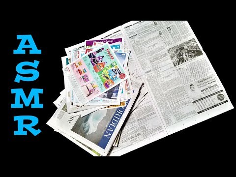 ASMR: Newspaper (Page turning, No talking, crinkles)