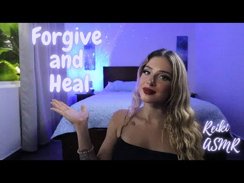 ASMR 🩵Rain and Reiki for Forgiveness 🩵( Plucking and pulling, energy rain, positive affirmations )