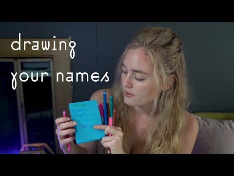 ASMR (English) Drawing Your Names in My New Room 💛 Reading Positive Affirmations + Random Chats 🎭