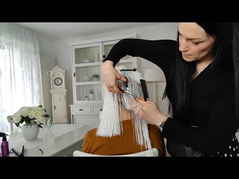 ASMR Real Haircut With Tinsel Hair - Unique Hairdresser Experience