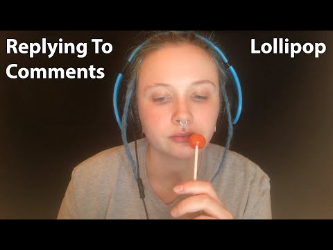 Lollipop 🍭 And Replying To Your Comments 🤗 ASMR Mouth Sounds And Laptop Sounds 💻