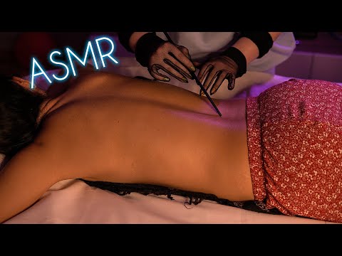 💗 Back and Waist ASMR Glove Scratching, Light Touches and Stick Massage