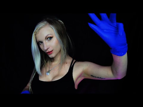 ASMR latex gloves sounds and hand movements