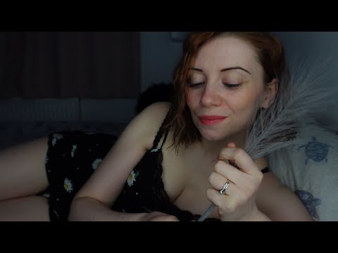 ASMR - GF Tickles You With Feathers