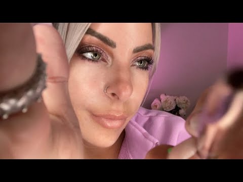 ASMR Getting Something Out Of Your Eye | Spoolie Nibbling CLOSE Personal Attention & Cake 🍰 Poking?
