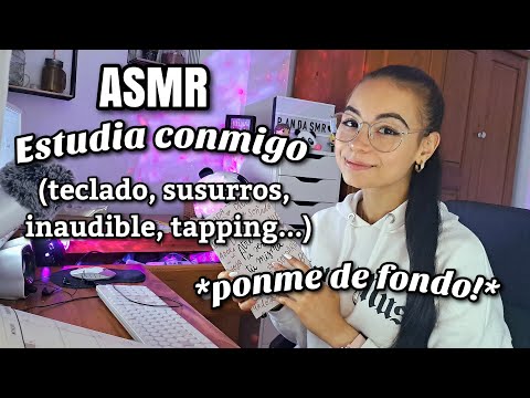 ASMR ESTUDIA CONMIGO!📚teclado, susurros, writing, inaudible | ASMR en español para dormir | Pandasmr