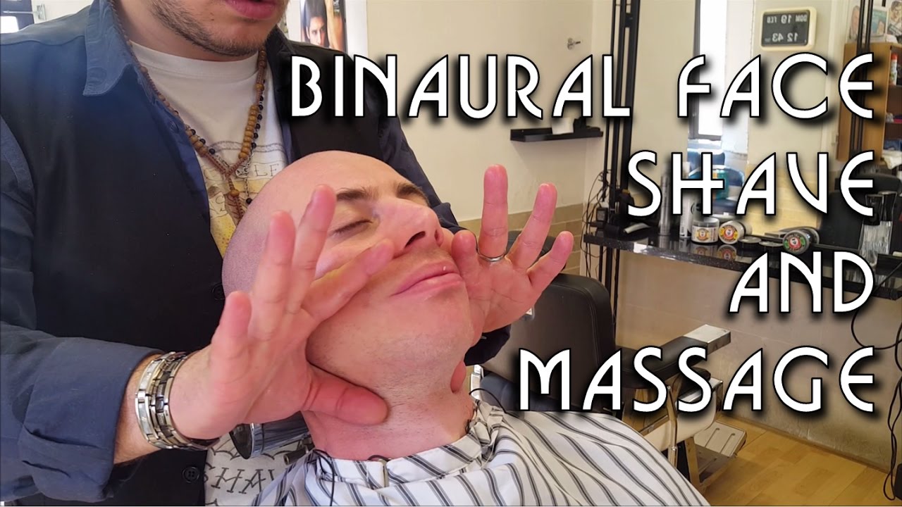 💈 Traditional Barber - Face Shave and Massage  - ASMR BINAURAL no talking