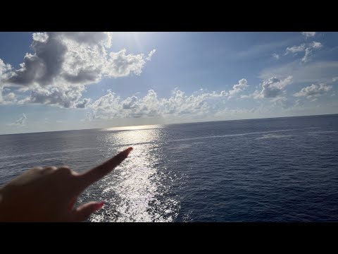 ASMR Tracing and tapping on a cruise balcony 🌊