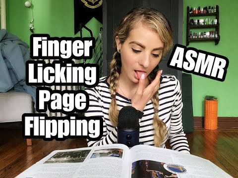 ASMR || Finger Licking & Page Flipping (soft spoken rambles)