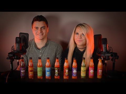 [ASMR] Twin Binaural Q&A and Hot Sauce Taste Test {soft spoken}