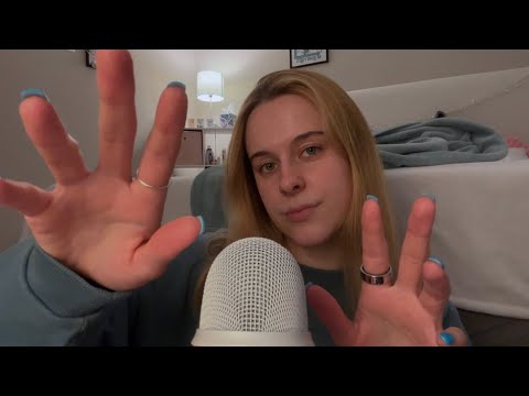 ASMR Hand Movements and Tongue Clicking😴🤍 (with positive affirmations/whispering to help you relax)