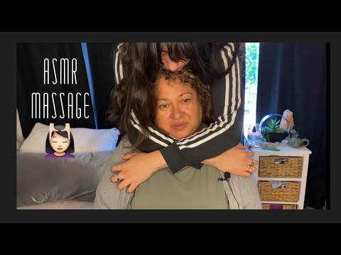 ASMR scalp massage (face brushing, shoulder massage)