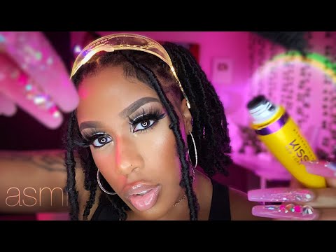 ASMR | Country Ratchet Sister Does Your Makeup w/ Gum Chewing (Roleplay)