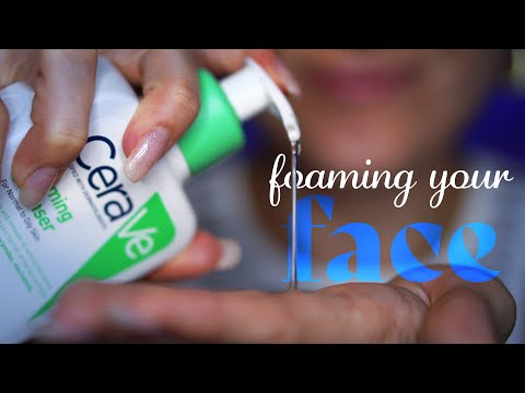 ASMR ~ Foaming Your Face ~ Face Massage, Layered Sounds, Personal Attention