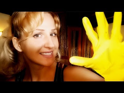 This CLEANER Wants to Give You an ASMR Head Massage! Rubber Gloves Role Play