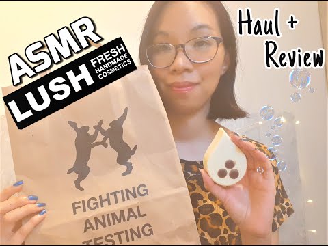 ASMR: Soothing Lush Haul & Review (Soft Whispers, Paper & Water Sounds)