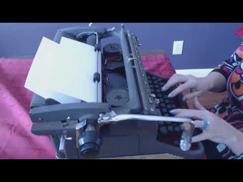 Typing On An Antique Underwood Manual Typewriter