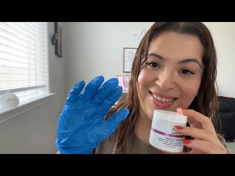 ASMR| Fast face massage with gloves- Lotion, gloves & hand sounds- Personal attention 😴